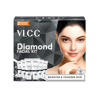 VLCC Diamond Facial Kit - 60g | Instant Glow & Skin Polishing Facial Kit