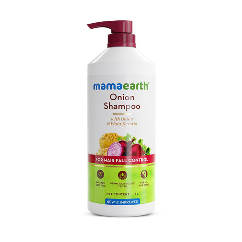 Mamaearth Onion Shampoo for Hair Growth and Hair Fall Control | 1 Litre