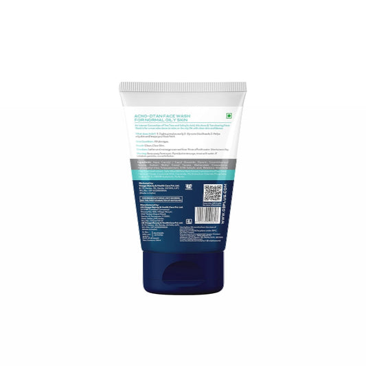O3+ ALPHA MEN Acno D-TAN Face Wash with Hyaluronic & Mint | Fights Blackheads & Detoxifies Skin, 50ml Click Beauty