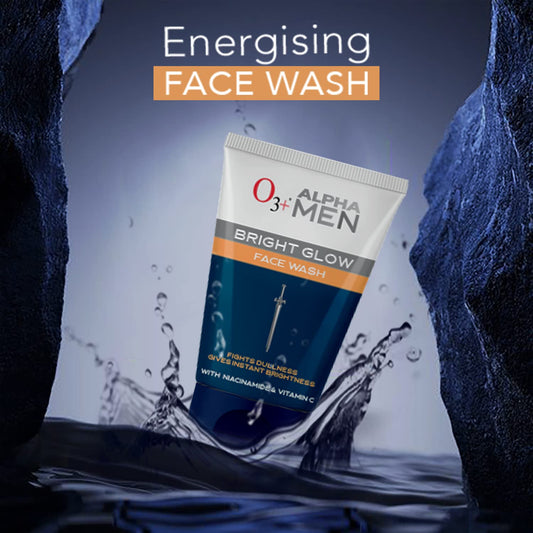 O3+ ALPHA MEN Bright Glow Face Wash 100g Click Beauty