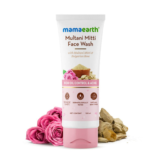 Mamaearth Multani Mitti Face Wash with Bulgarian Rose – 100ml