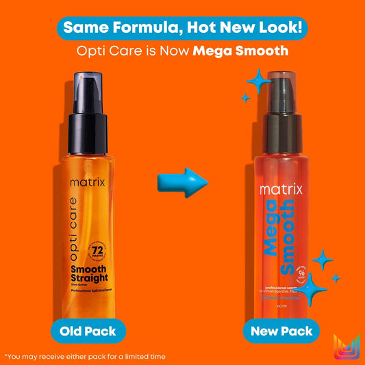MATRIX Mega Smooth Anti-Frizz Serum with Shea Butter and Ceramides| For All Hair Types | 100ml