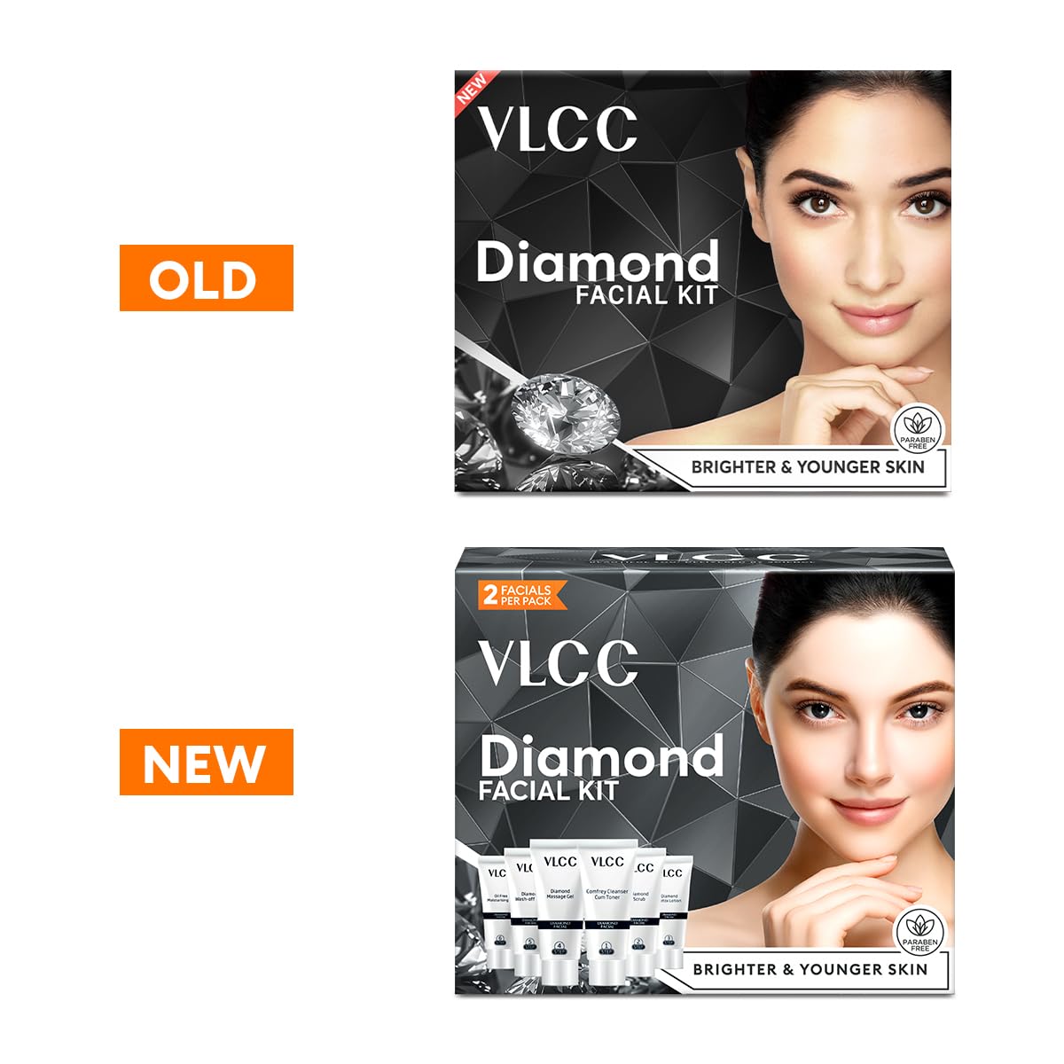 VLCC Diamond Facial Kit - 60g | Instant Glow & Skin Polishing Facial Kit