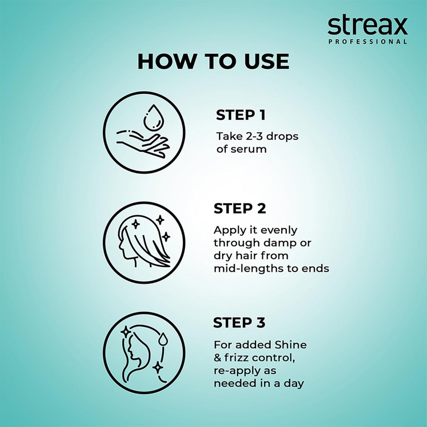 Streax Professional Vitariche Gloss Hair Serum, 200ml|for Dry Frizzy Hair|for Women|Enhance Shine and Smoothness, Anti Frizz |With Vitamin E & Macadamia Oil| For Curly Hair, Straight Hair, Wavy Hair Click Beauty
