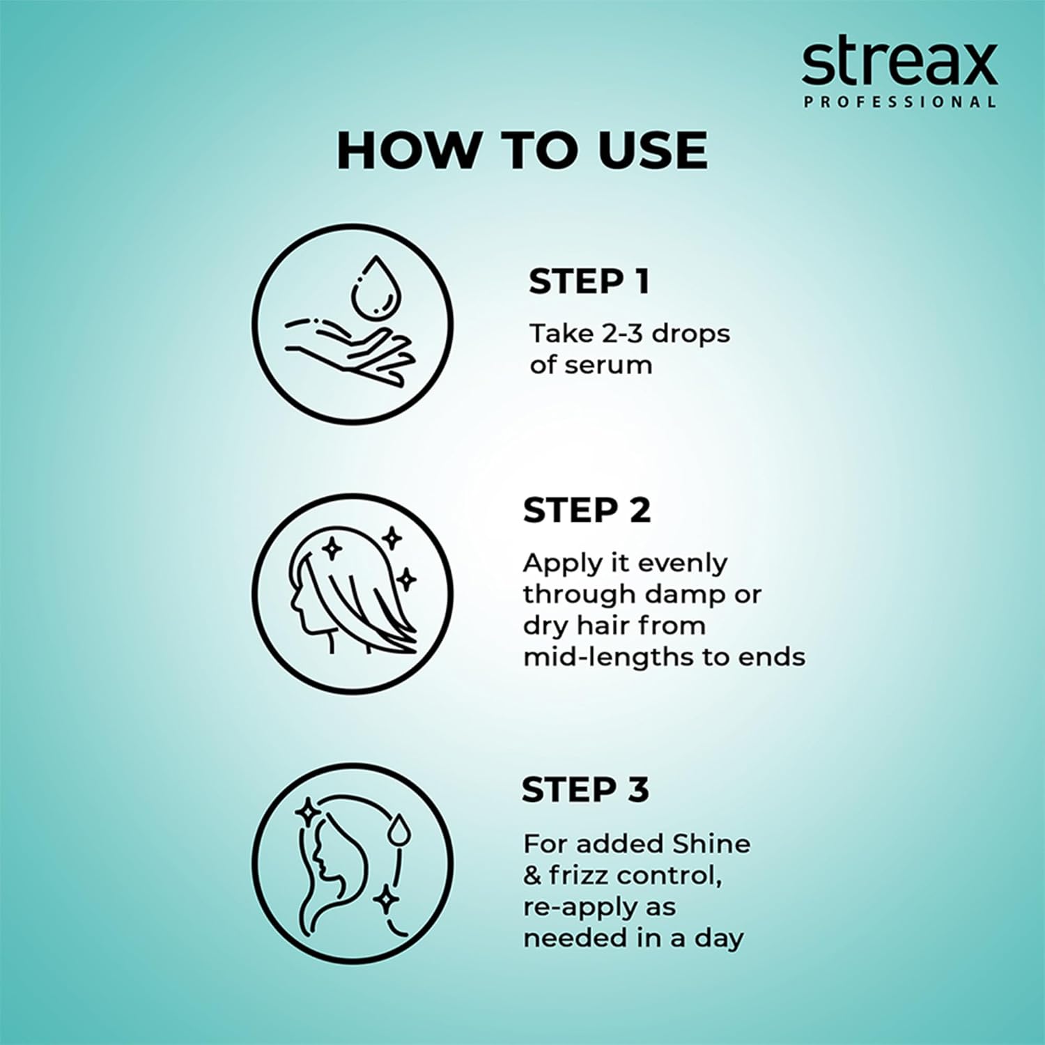 Streax Professional Vitariche Gloss Hair Serum, 200ml|for Dry Frizzy Hair|for Women|Enhance Shine and Smoothness, Anti Frizz |With Vitamin E & Macadamia Oil| For Curly Hair, Straight Hair, Wavy Hair Click Beauty