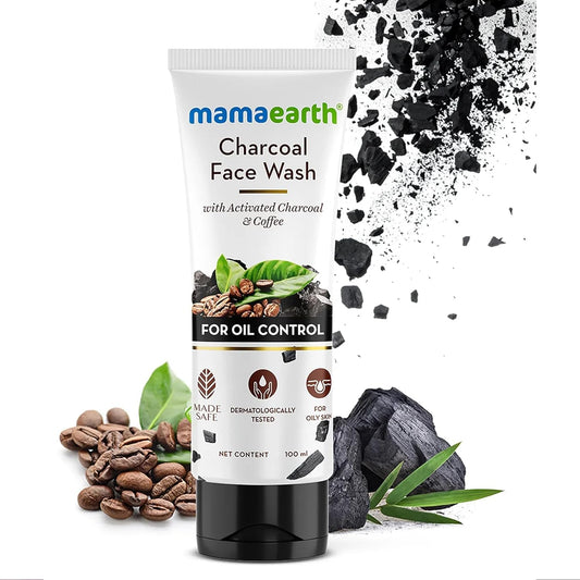 Best charcoal face wash in India for deep cleansing and oil control Mamaearth 100ml