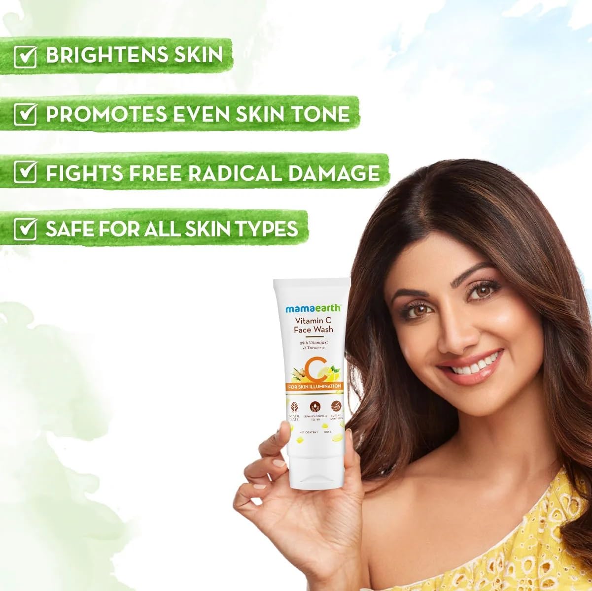 Mamaearth Vitamin C Face Wash for Glowing & Clean Skin – 100ml