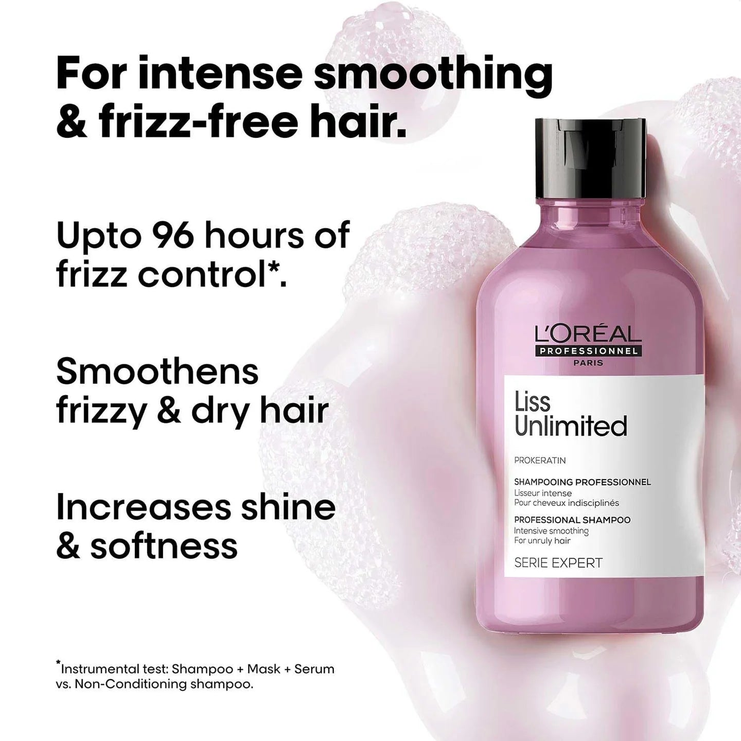 L'Oreal Professionnel Liss Unlimited Shampoo for Frizzy & Unruly Hair With Pro-Keratin (300ml) Click Beauty