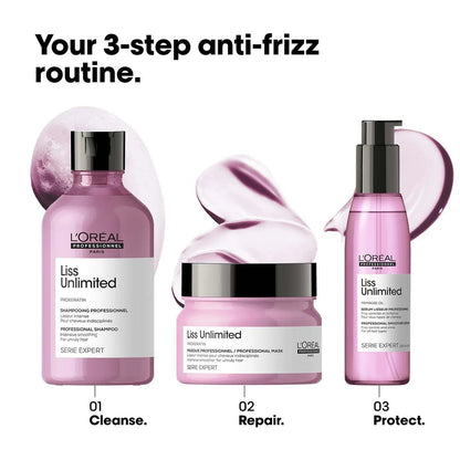 L'Oreal Professionnel Liss Unlimited Shampoo for Frizzy & Unruly Hair With Pro-Keratin (300ml) Click Beauty
