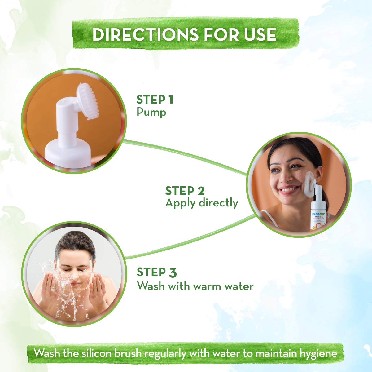 Mamaearth Vitamin C Face Wash with Silicone Cleanser Brush 150ml