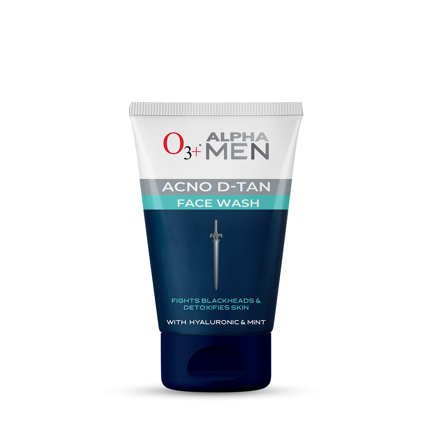 O3+ ALPHA MEN Acno D-TAN Face Wash with Hyaluronic & Mint | Fights Blackheads & Detoxifies Skin, 50ml Click Beauty