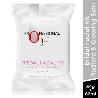 O3+ Bridal Facial Kit for Radiant & Glowing Skin with Hyaluronic Acid, Glycolic Acid and Niacinamide - Ideal for All Skin Types