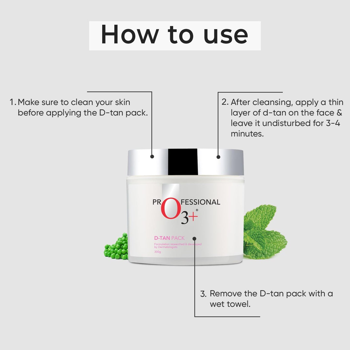 O3+ D-TAN Professional Face Pack for Instant Tan Removal  (300g)