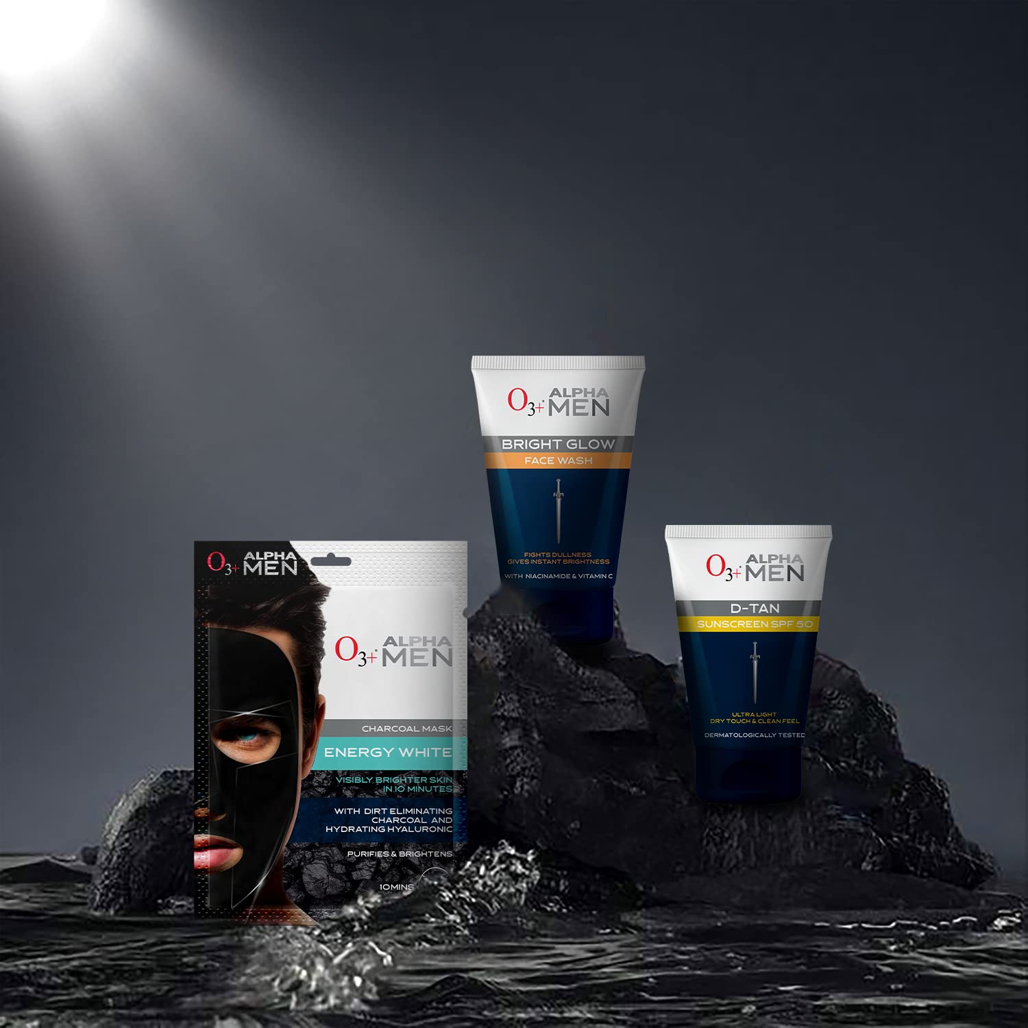 O3+ ALPHA MEN Bright Glow Face Wash 100g Click Beauty