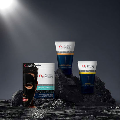 O3+ ALPHA MEN Bright Glow Face Wash 100g Click Beauty