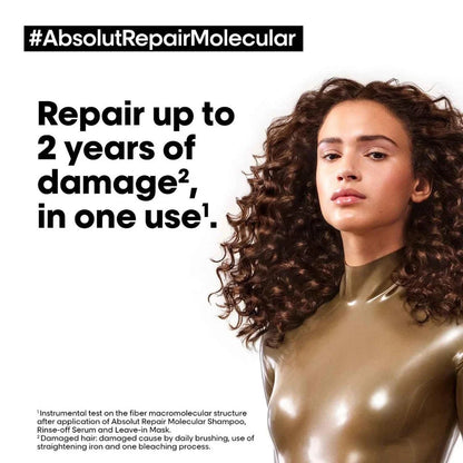 L'Oréal Professionnel Absolut Repair Molecular Deep Repairing Hair Rinse-Off Serum For Damaged Hair (250ml) Click Beauty