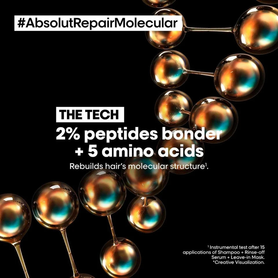 L'Oréal Professionnel Absolut Repair Molecular Deep Repairing Hair Rinse-Off Serum For Damaged Hair (250ml) Click Beauty