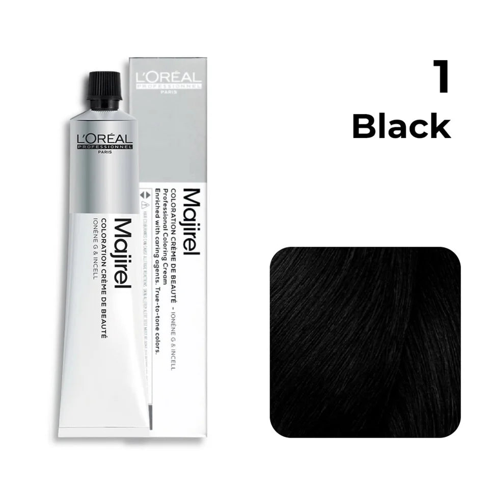 L'oreal Professionnel Paris Majirel Hair Color - 1 (Black) Click Beauty