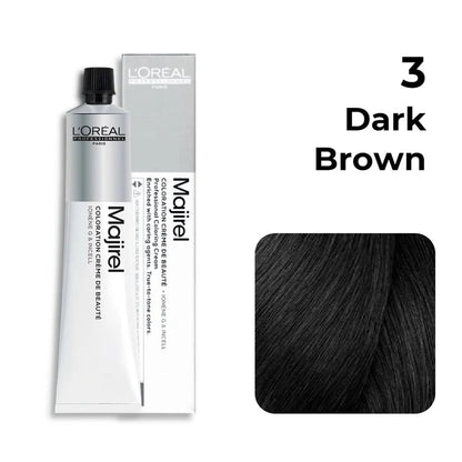 L'oreal Professionnel Paris Majirel Hair Color - 3 (Dark Brown) Click Beauty