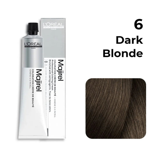 L'oreal Professionnel Paris Majirel Hair Color - 6 (Deep Dark Blond) (60ml) Click Beauty