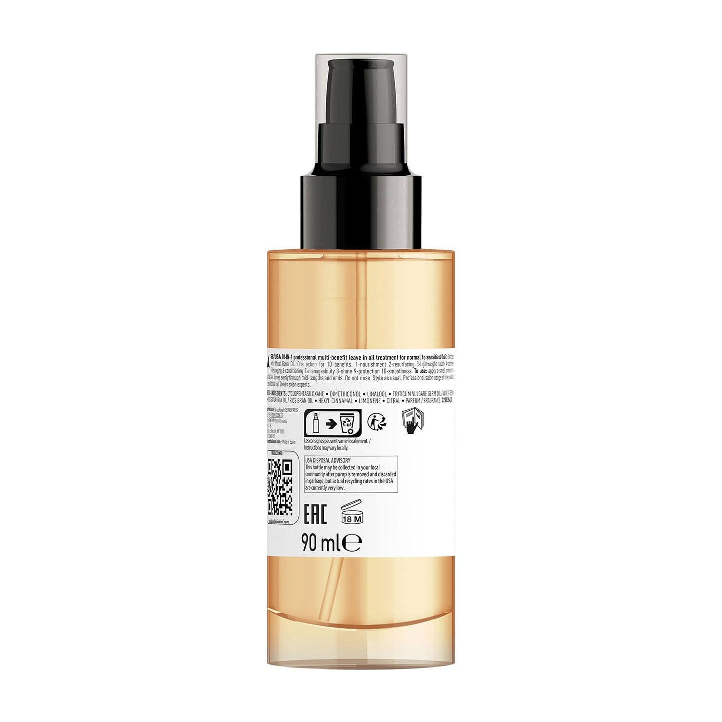 L'Oreal Professionnel Absolut Repair 10-in-1 Multi-Benefit Hair Serum for Dry Frizzy Hair - 90ml | L'Oreal Serum for dry and damaged hair