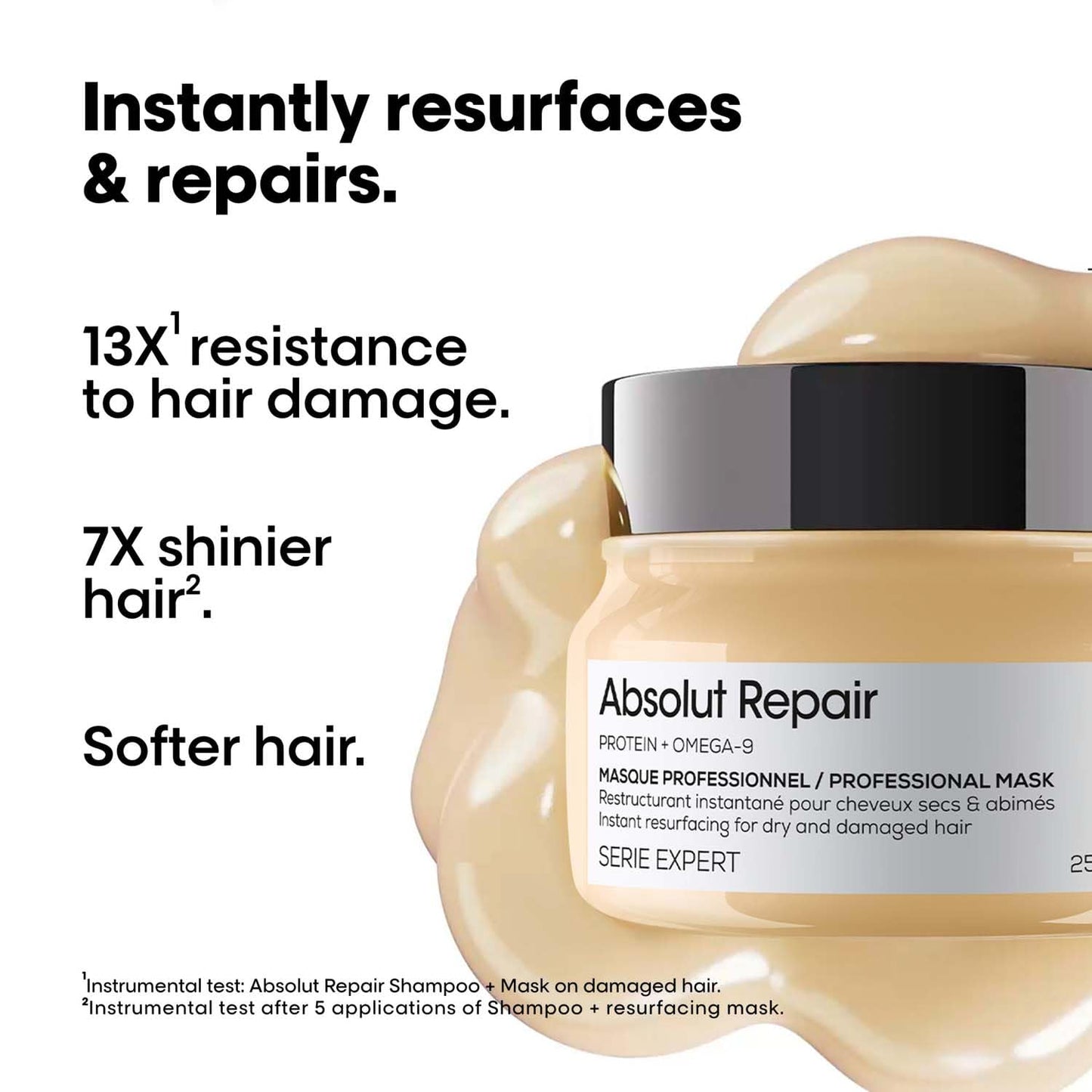 L'Oréal Professionnel Absolut Repair Mask for Dry & Damaged Hair - 250ml  For Men & Women