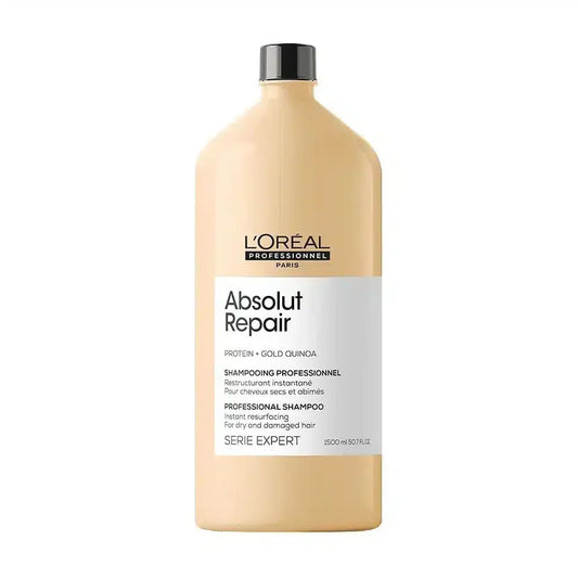 L'Oréal Professionnel Absolut Repair Shampoo For Dry and Damaged Hair With Protein & Omega-9 (1500ml) (1.5L) Click Beauty
