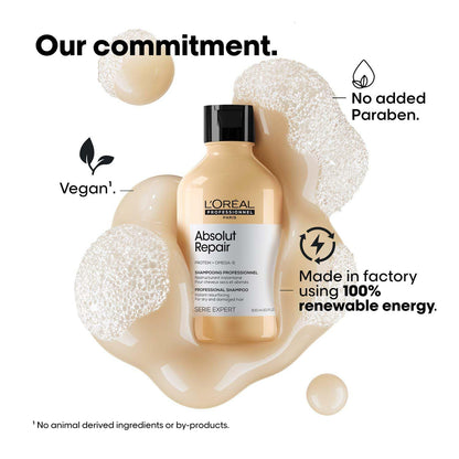 L'Oréal Professionnel Absolut Repair Shampoo for Dry & Damaged Hair - 300ml | For Men & Women