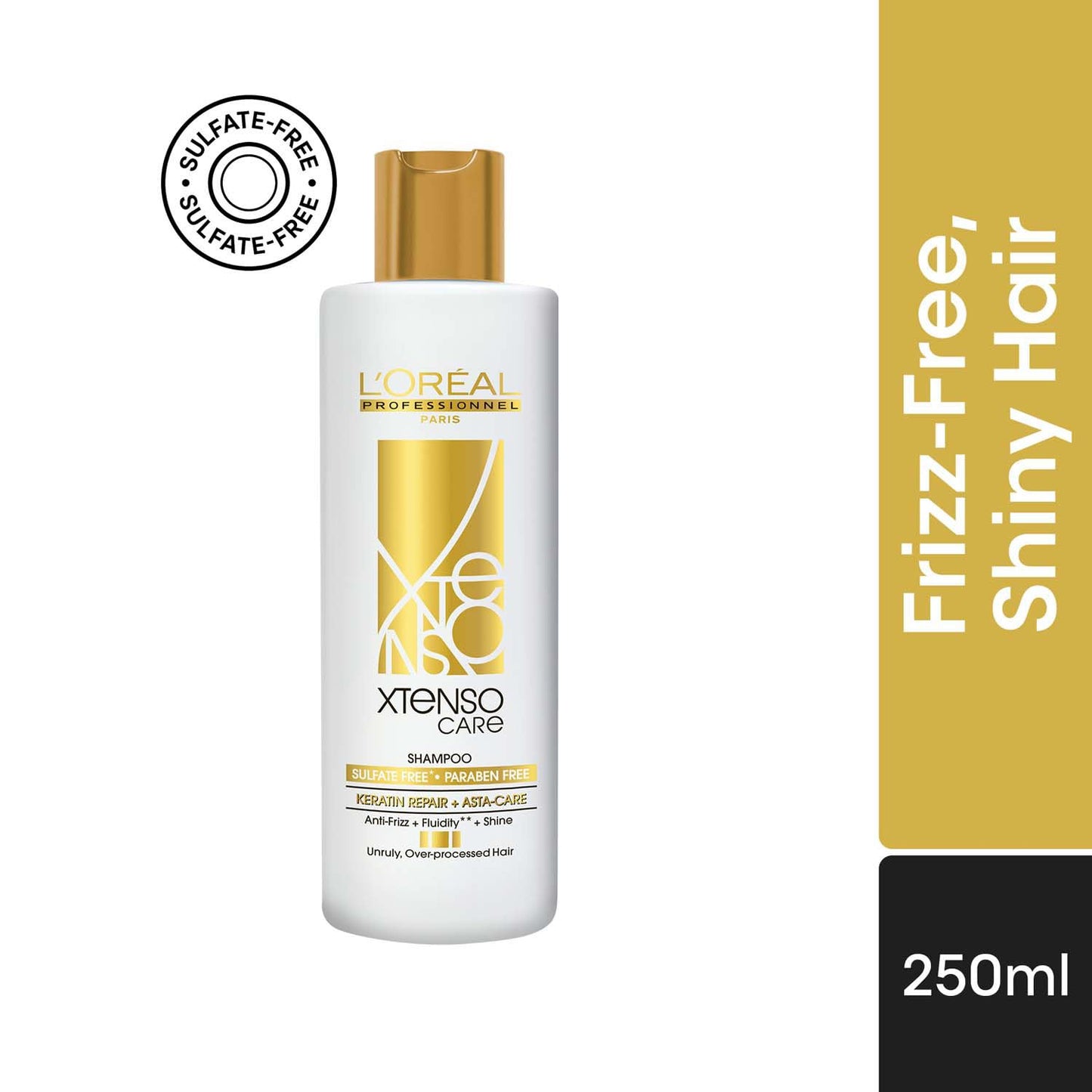 L'Oréal Professionnel Xtenso Care Sulfate-Free Shampoo – Frizz Control & Shine for All Hair Types | Keratin Repair & Asta-Care