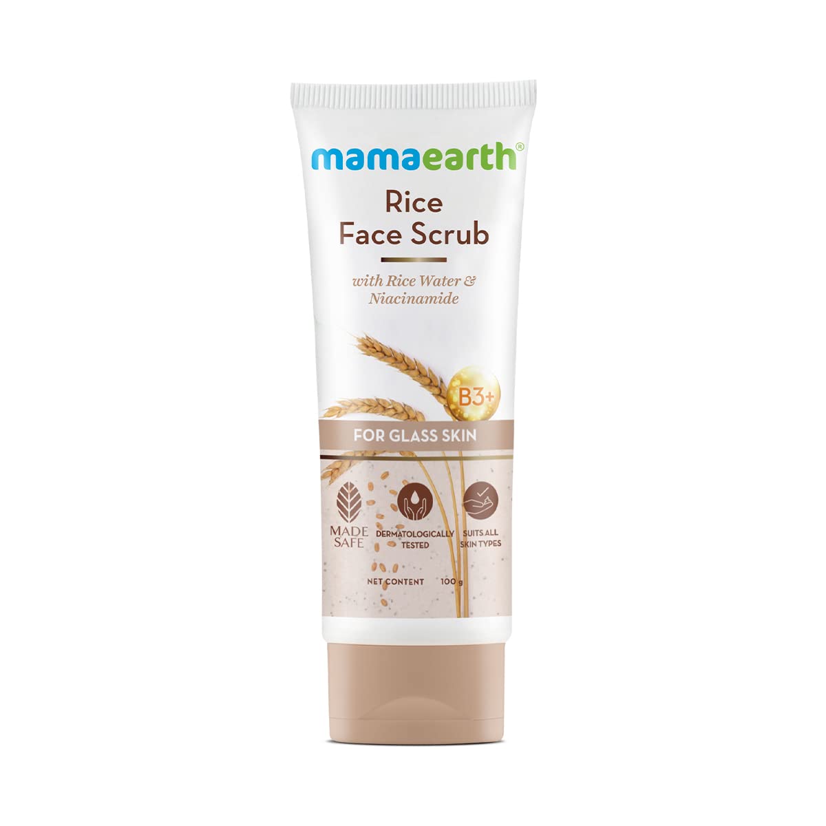 mamaearth rice face scrub