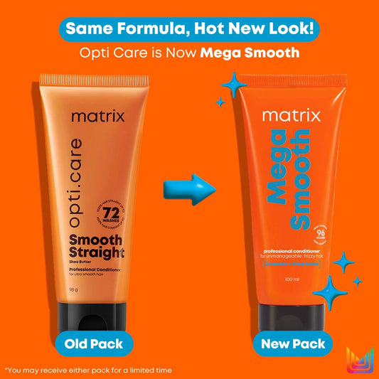 Matrix Mega Smooth Conditioner with Shea Butter and Ceramides for Frizzy Hair | For All Hair Types | Paraben Free