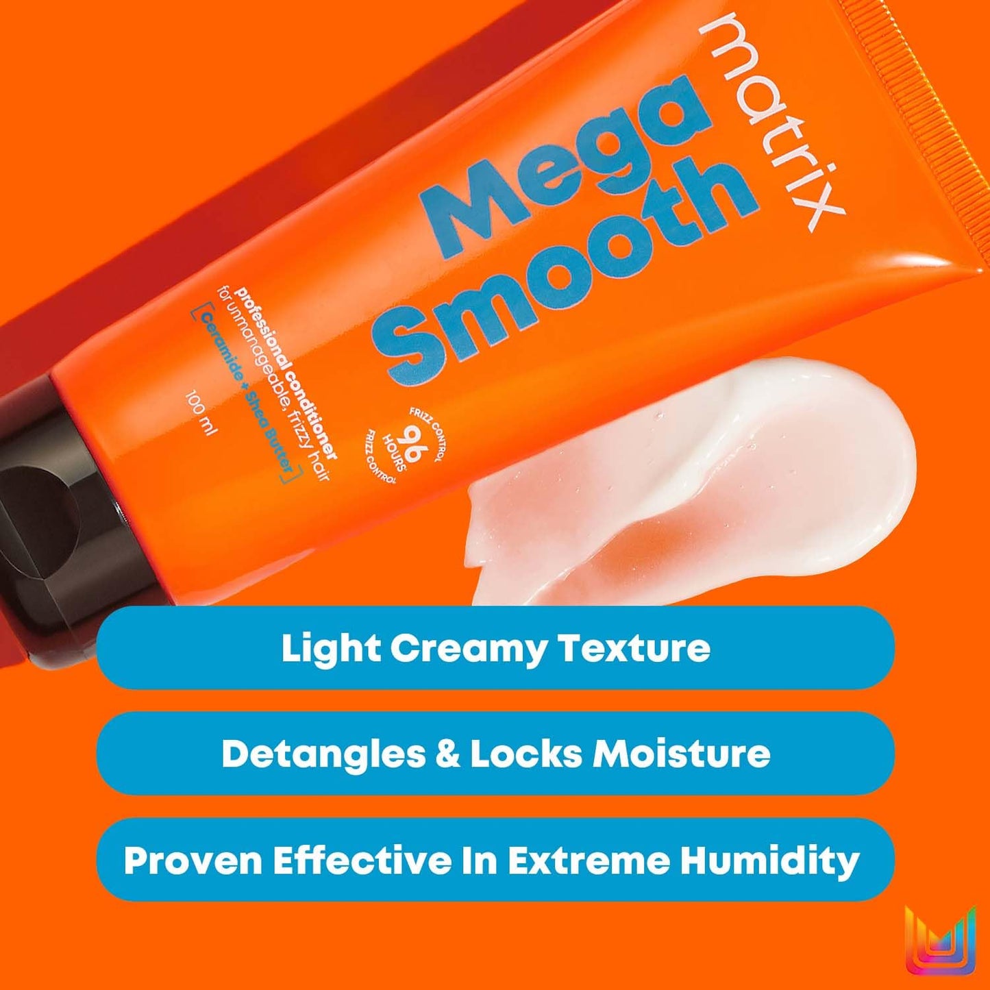 Matrix Mega Smooth Conditioner with Shea Butter and Ceramides for Frizzy Hair | For All Hair Types | Paraben Free