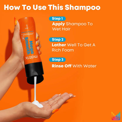 Matrix Mega Smooth Professional Shampoo with Shea Butter & Amino Acids, for Frizzy Hair | For All Hair Types | Paraben Free