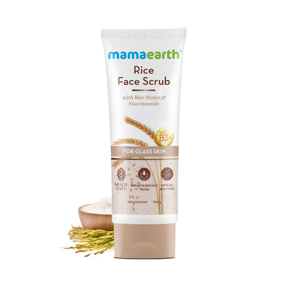 rice face scrub for glowing skin