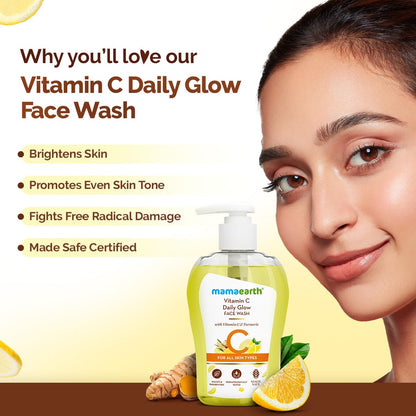 vitamin c face wash for glowing skin