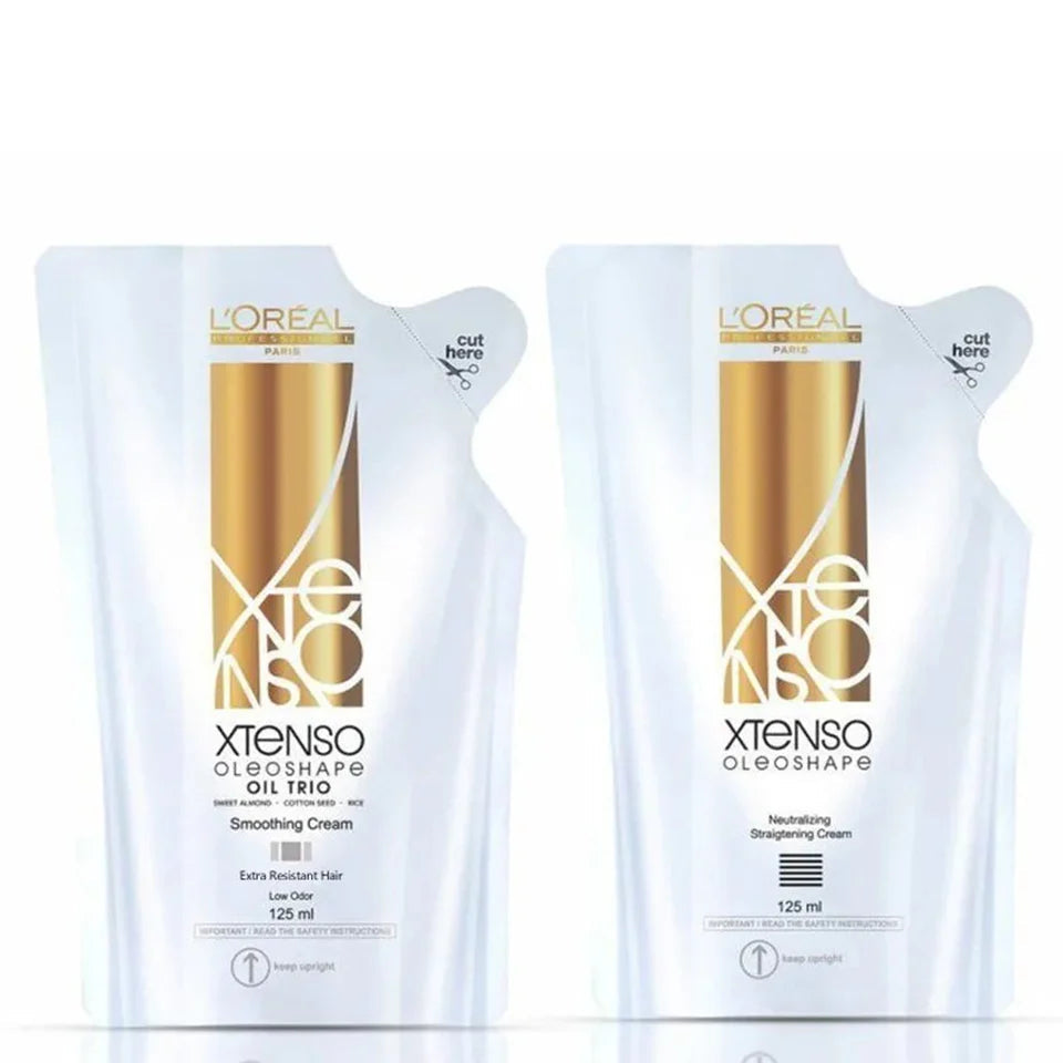 L'Oreal Professionnel XTenso Oleoshape Smoothing Extra Resistant Hair Straightener (125ml) + Neutralizing Cream (125ml) Click Beauty