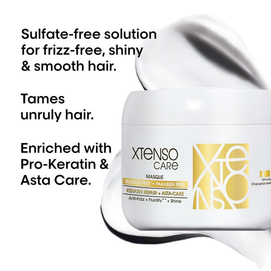 L'Oréal Professionnel Xtenso Care Sulfate-Free Masque – Frizz Control Hair Mask for Soft & Shiny Hair | Keratin Repair & Asta-Care